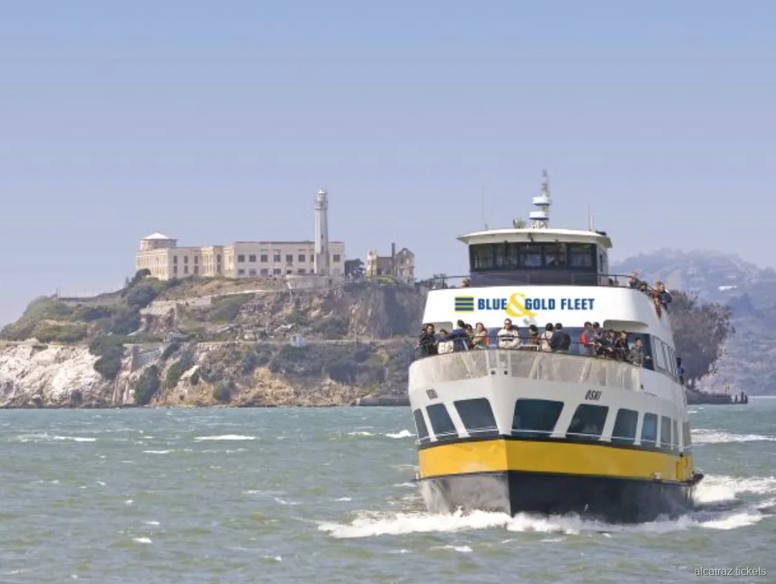 Skyline van San Francisco gezien vanaf de rondvaart inbegrepen bij Alcatraz tickets