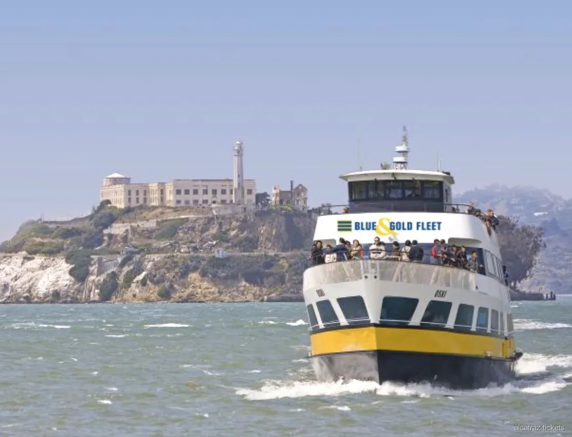 San Francisco skyline view from the bay cruise included with Alcatraz tickets