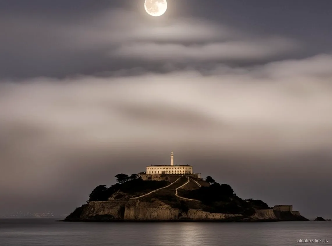 Skyline di San Francisco al tramonto visto dal tour notturno di Alcatraz