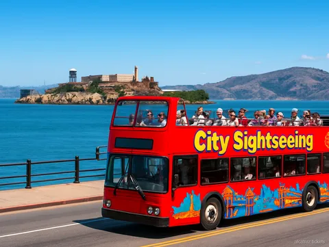 Bus hop-on hop-off inclus avec les billets visite Alcatraz à San Francisco