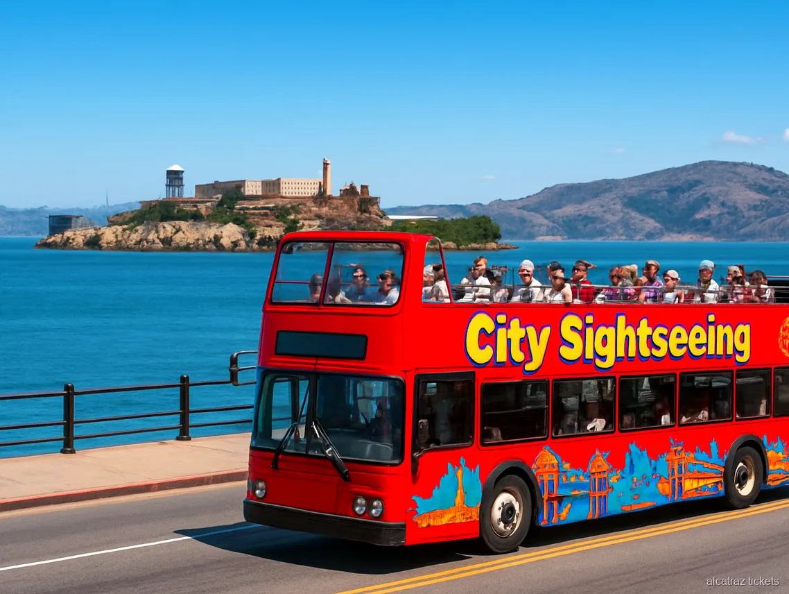 Bus hop-on hop-off inclus avec les billets visite Alcatraz à San Francisco